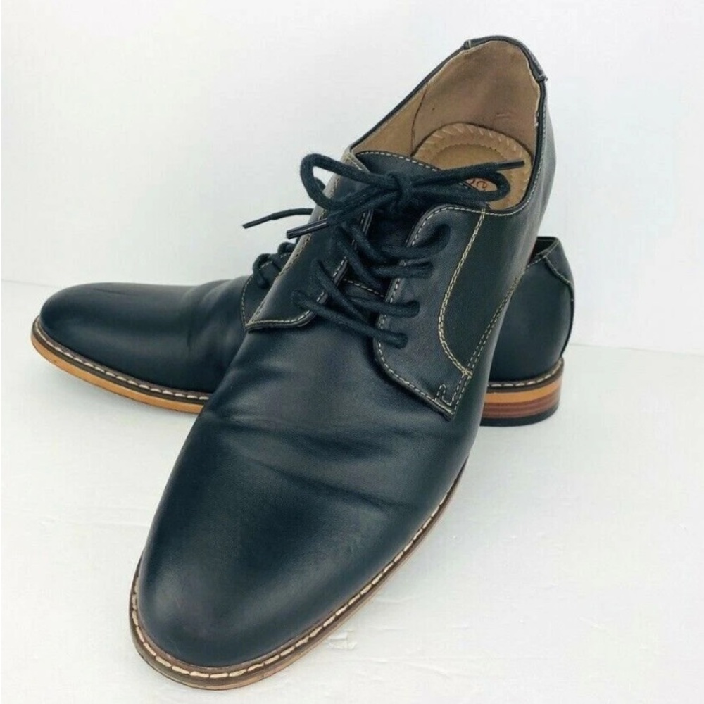 DEXTER COMFORT | Memory Foam lace-up business casual Oxford faux leather shoes